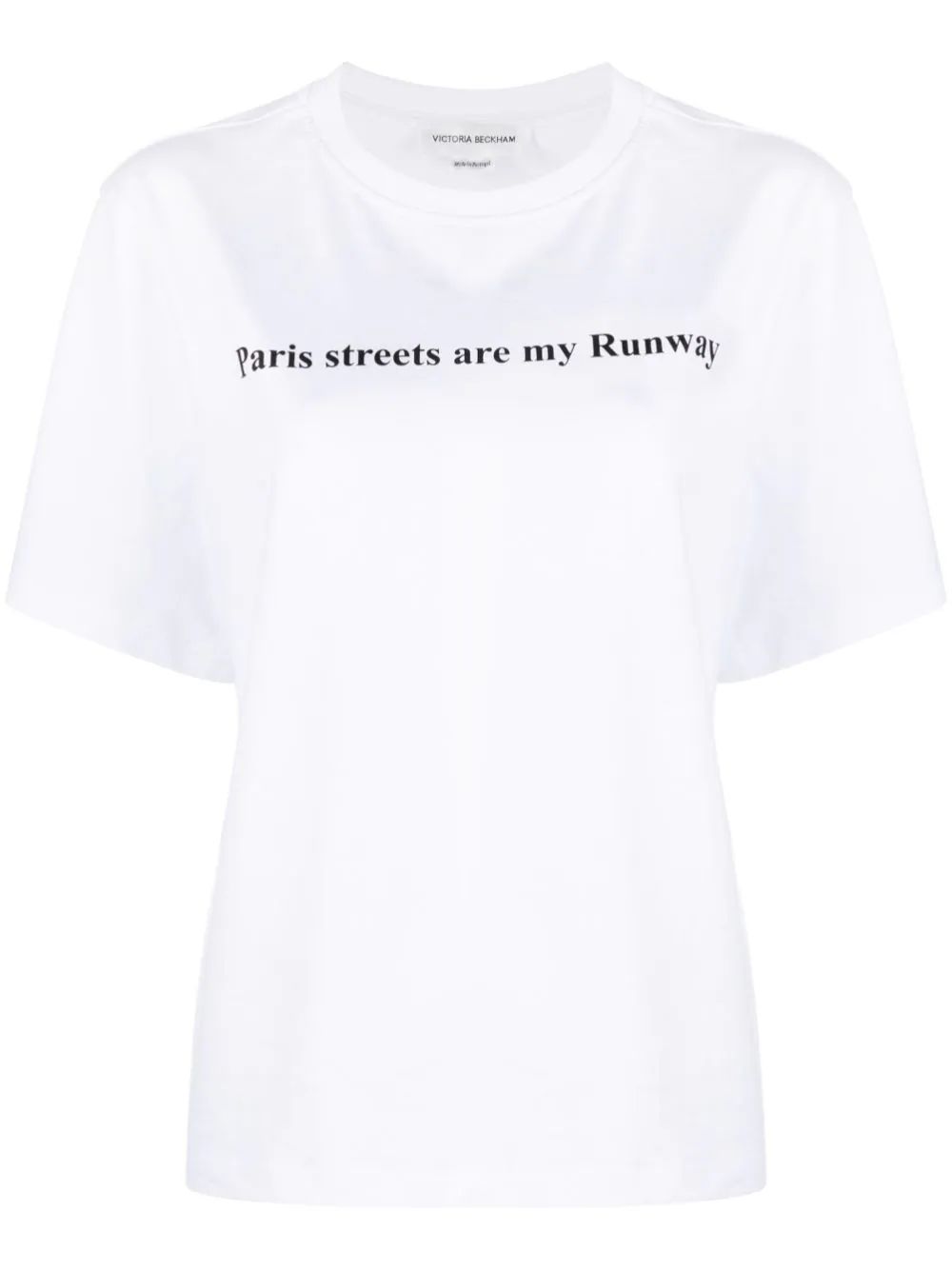 Victoria Beckham Paris Streets Are My Runway Organic Cotton T-shirt - Farfetch | Farfetch Global