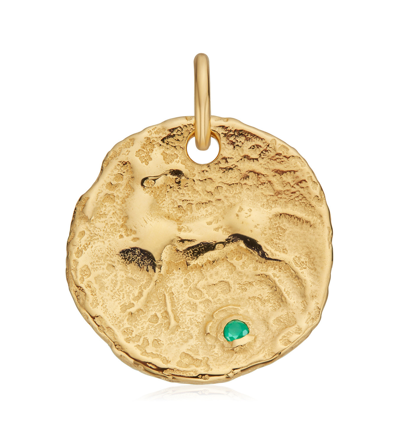 Siren Large Coin Gemstone Pendant Charm | Monica Vinader (US)