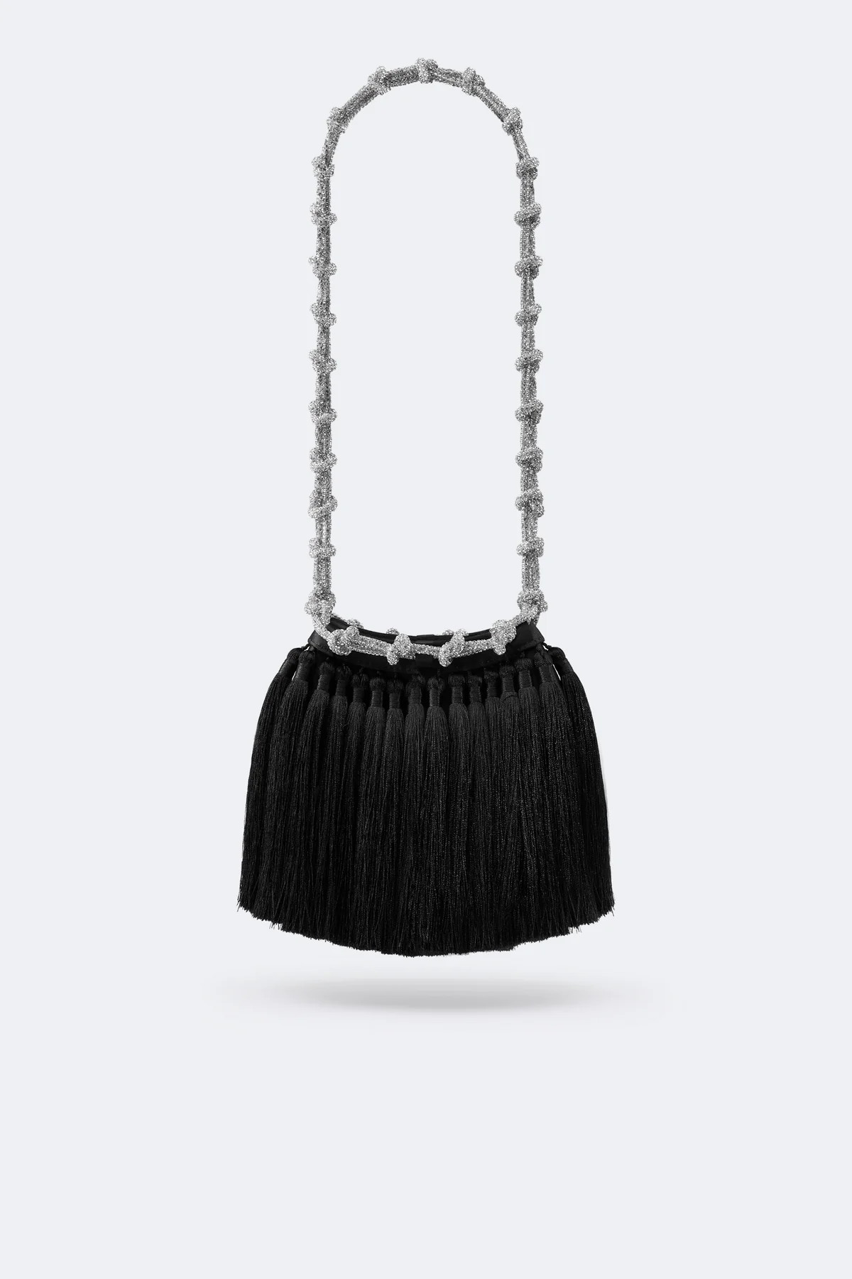Tassel Evening Knotty Bag In Black | Simon Miller