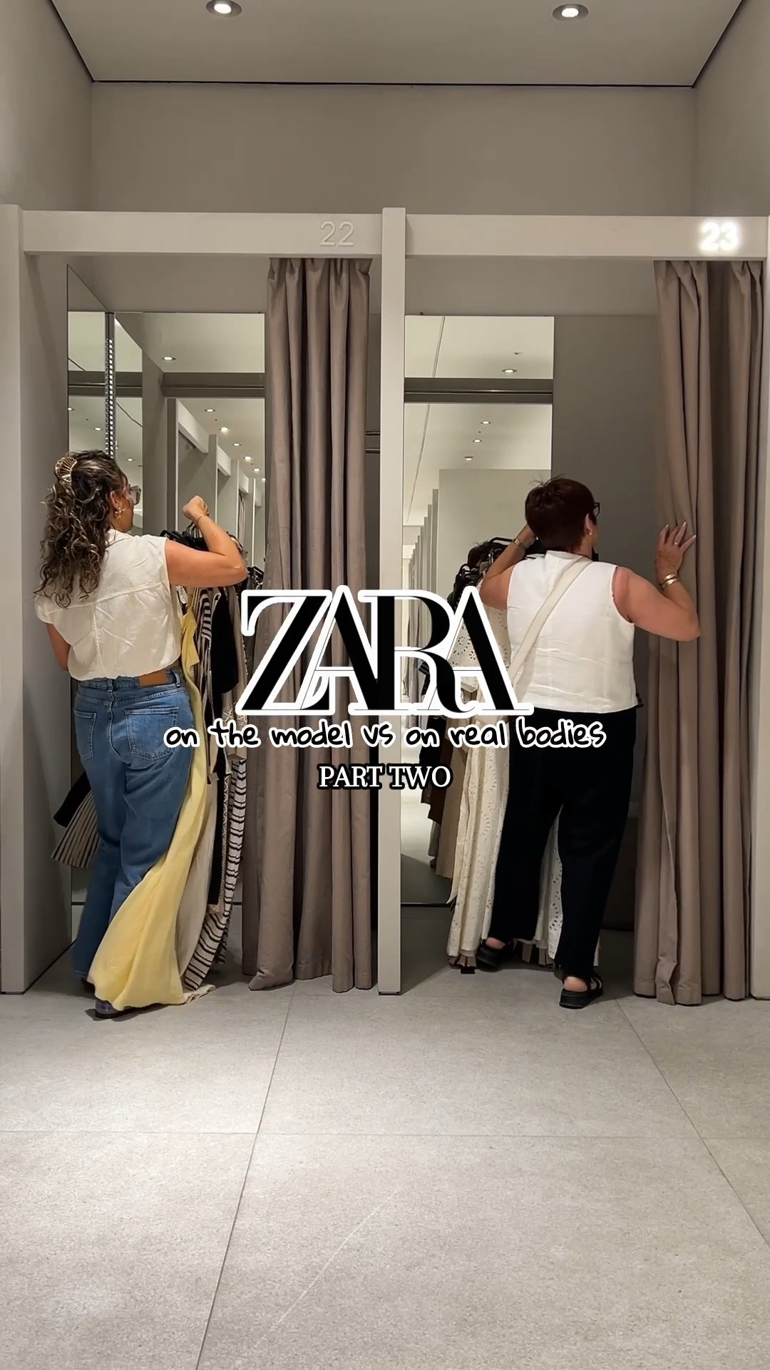 ZARA ON THE MODEL VS ON REAL BODIES 👏🏼✨

SIZE BREAKDOWN;
Sarah - uk size 10, 5ft4 bust 32E
Debbie - uk size 14/16 (14 bottom, 16 top) bust 38FF

Sarah sizes;
Yellow dress - size medium
Khaki shirt - size small
Khaki trousers  - size small  (these are long in length, we both needed a pair of heels for them really)
Stripe top - size medium
Stripe trousers - size small

Debbie sizes;
White top - size XLarge
Brown Trouarrs - size Large
Broderie Dress - size XXLarge (tight on mums bust)
Khaki shirt - size XLarge 
Khaki trousers - size Large (these are long in length, we both needed a pair of heels for them really)
 dress - size large 
Black dress - size Large (but she would have preferred an XLarge on the bust)

Holiday outfits, summer outfit, real bodies, uk size 10, uk size 16, midsize, city break outfit, dress, dresses, Zara try on, Zara haul 

#LTKmidsize #LTKpetite #LTKsummer