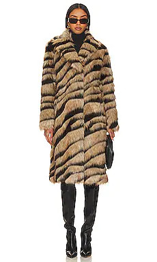 Unreal Fur Bengal Kiss Coat in Tiger Stripe from Revolve.com | Revolve Clothing (Global)