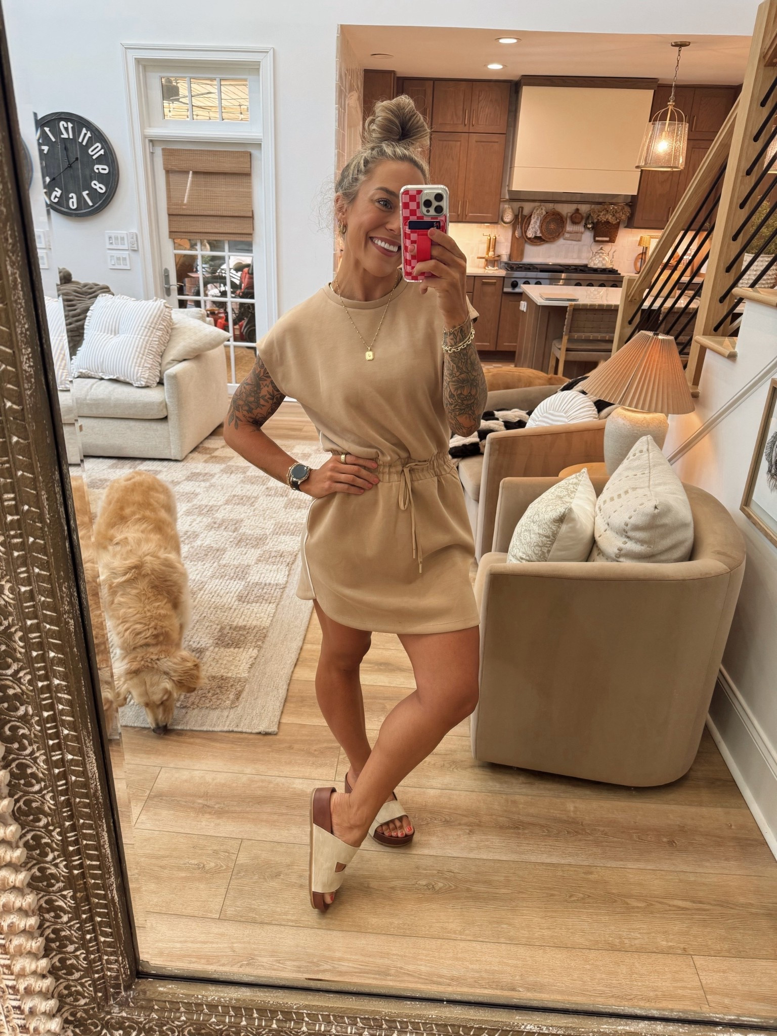 Athleisure dress vibe🌼 love the stripe down the side too! In the small 🫶🏼 shoes are tts! 

Ootd / target fashion / target style / comfy / cute / Holley Gabrielle / Amazon / project cloud / summer style 

#LTKFindsUnder100 #LTKFindsUnder50 #LTKStyleTip