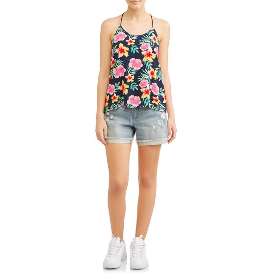 No Boundaries - Juniors' Printed Cami - Walmart.com | Walmart (US)