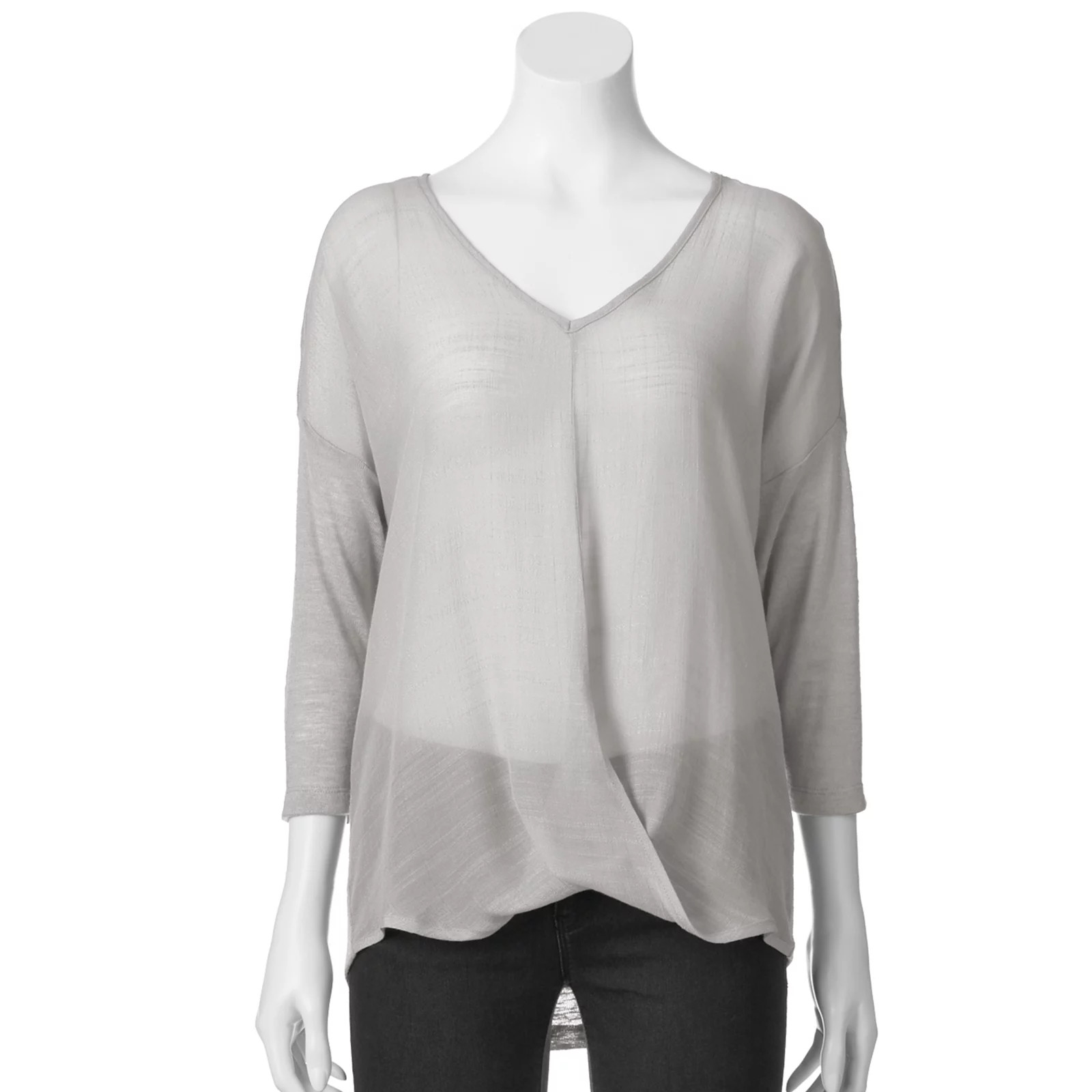 Loramendi Twist-Hem Gauze Top - Women's, Size: X SMALL, Beige/Khaki | Kohl's