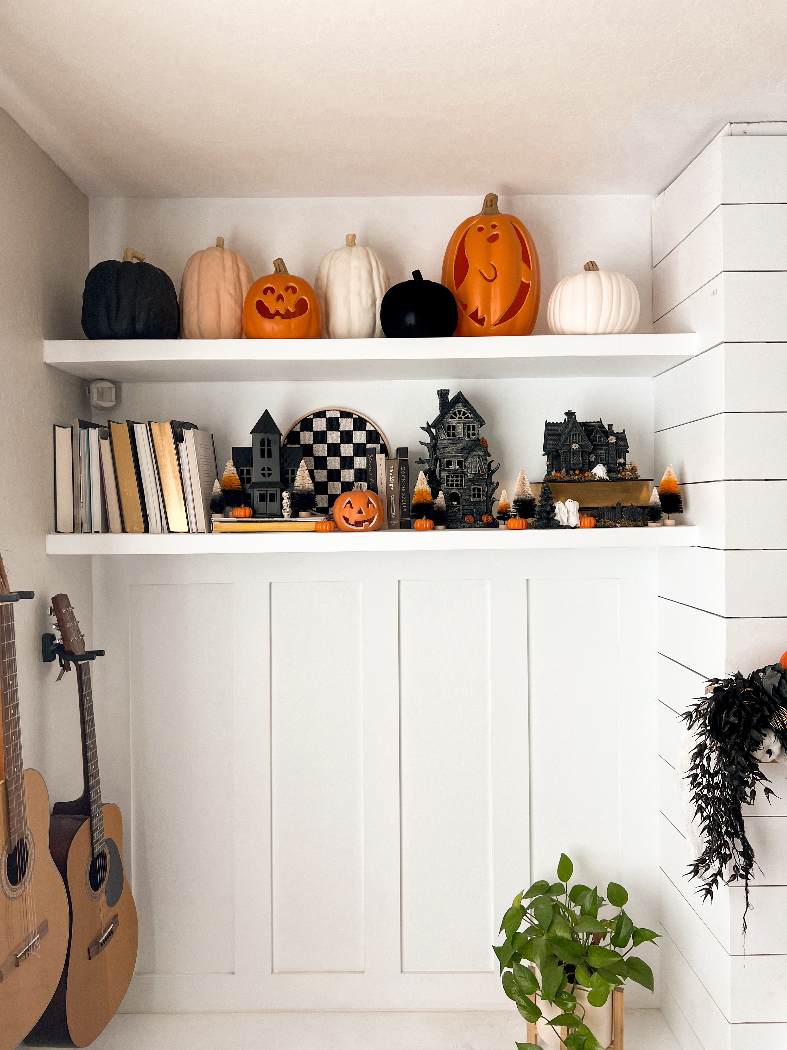 Pumpkins and Halloween village houses 

#LTKSeasonal #LTKHome #LTKHalloween