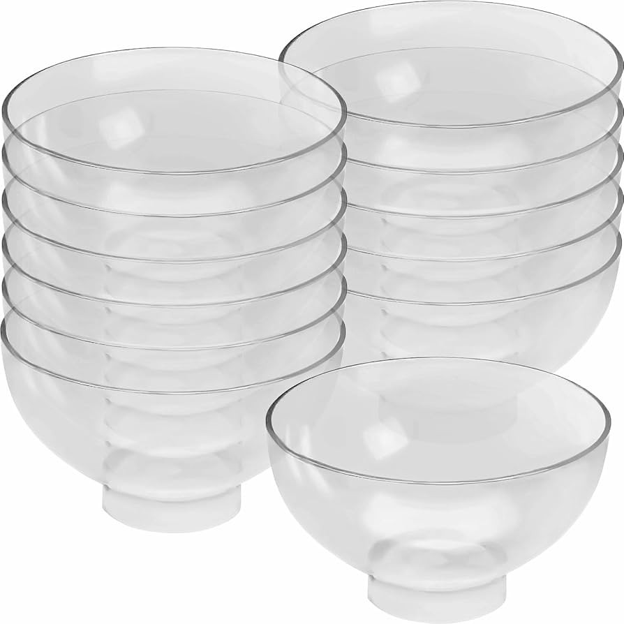 Smarty Had A Party Elegant Clear Round Plastic Mini Bowls - 2.65 oz. - Perfect for Desserts & App... | Amazon (US)