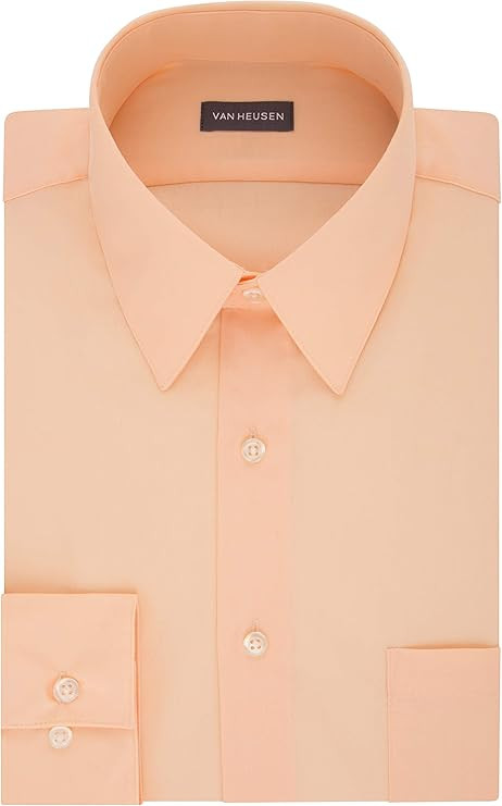 Van Heusen Men's Dress Shirt Regular Fit Poplin Solid | Amazon (US)