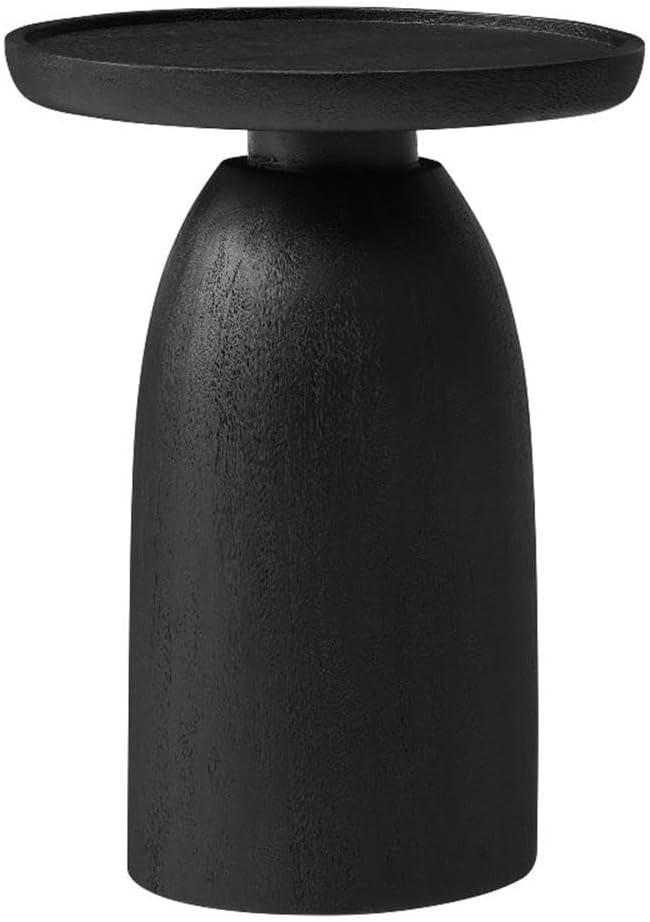 Modway Holloway Solid Mango Wood Side End Table in Black – Contemporary Wooden Accent Table for... | Amazon (US)