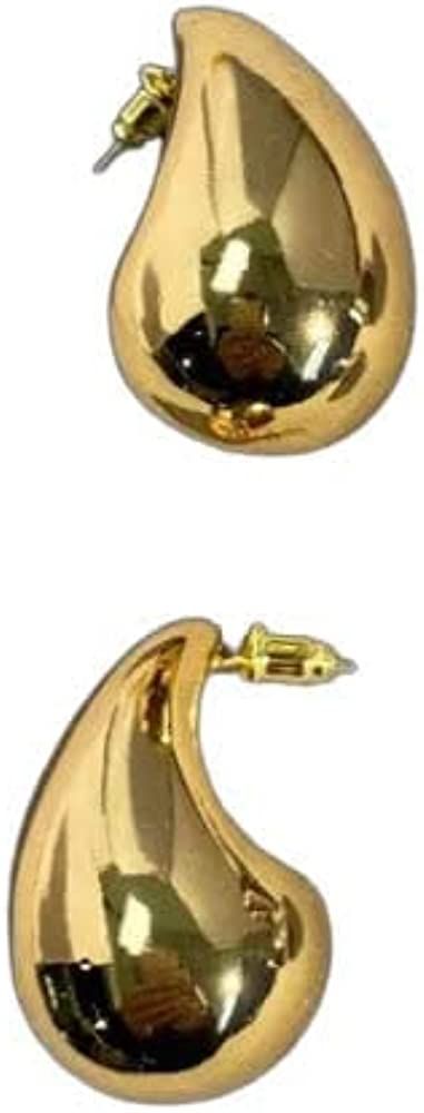Tear Drop Silver Gold Trending Oversized Statement Style Earrings | Amazon (US)