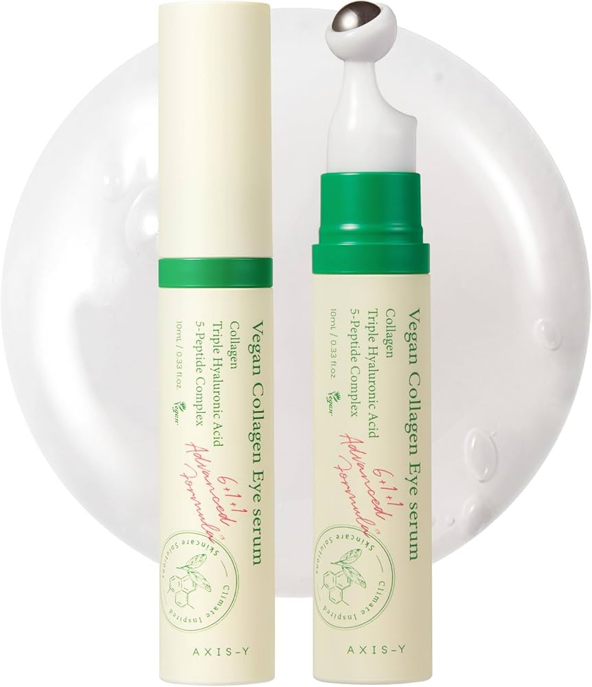 AXIS-Y Vegan Collagen Eye Serum - K Beauty Triple Hyaluronic Acid & Peptide Collagen Serum Improv... | Amazon (US)