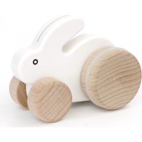 Small Rabbit, White - Bajo Push & Pull | Maisonette | Maisonette