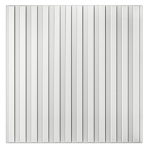 Art3d Slat Wall Panel, 3D Fluted Textured Panel 12-Tile 19.7 x 19.7in. - White | Amazon (US)