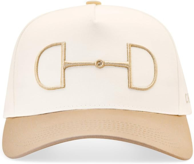 Vintage Canvas Snapback Hat – Women's Adjustable 2 Tone Cap with 3D Embroidery- Snaffle Bit - E... | Amazon (US)