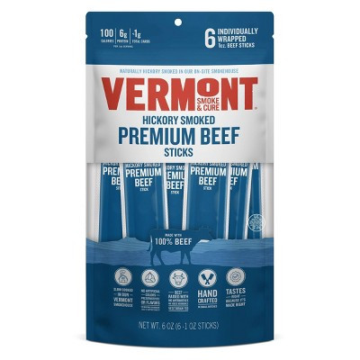 Vermont Smoke & Cure Premium Beef Full Size Meat Sticks Multipack - 6oz | Target