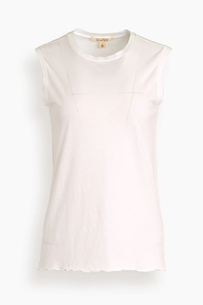 Muscle Tee in White | Hampden Clothing