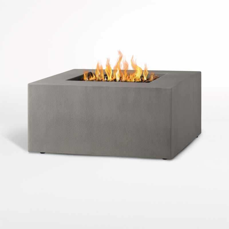 Plateau Square Outdoor Patio Fire Table | Crate & Barrel | Crate & Barrel