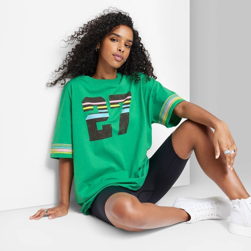 Women's Short Sleeve Oversized T-Shirt - Wild Fable™ Jade | Target