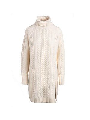 Cable Turtleneck Sweater Dress | Saks Fifth Avenue