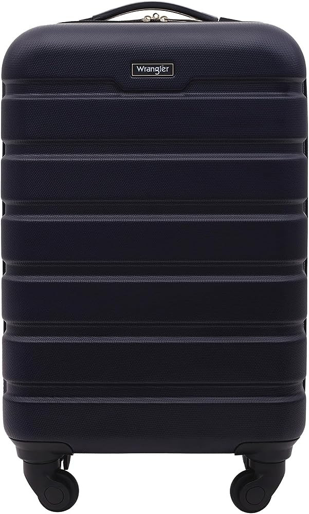Wrangler 20" Spinner Carry-On Luggage, Navy Blue | Amazon (US)
