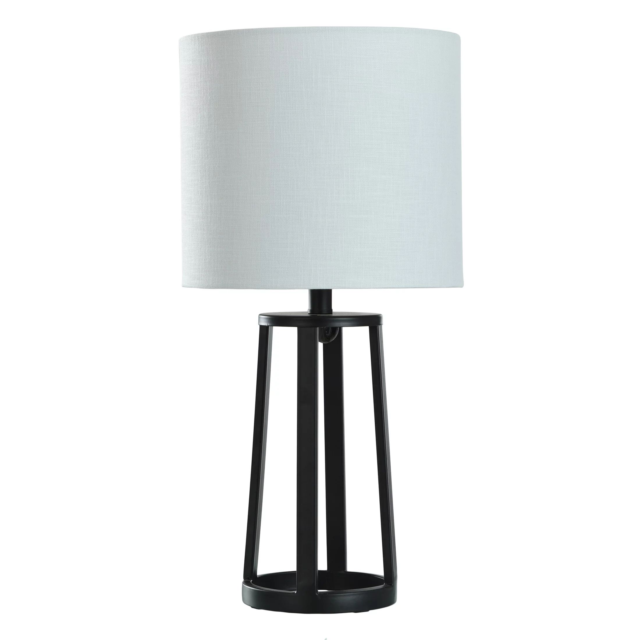 Better Homes and Gardens Modern Matte Black Table Lamp with Classic Drum Shade | Walmart (US)