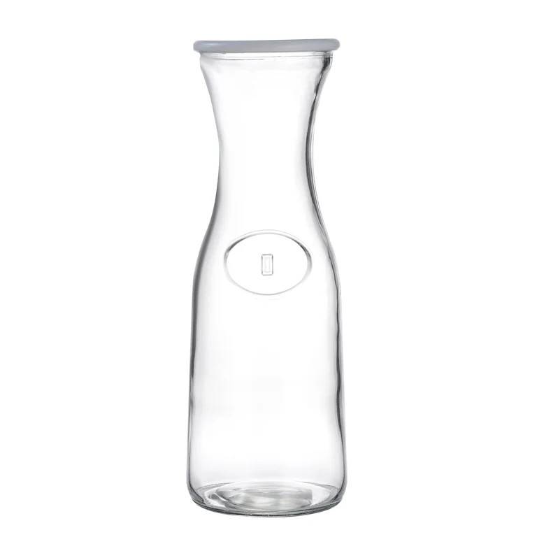 Mainstays Glass Daphne Carafe with Plastic Lid, 1 Liter | Walmart (US)