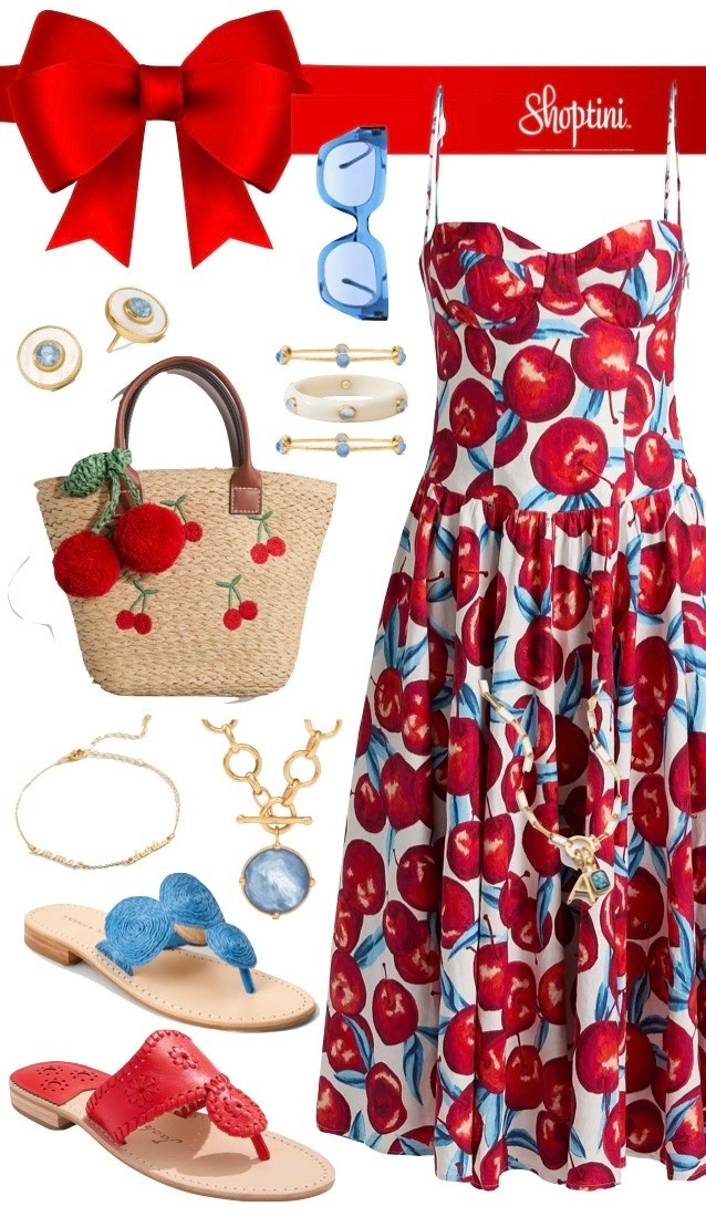 Summer cherry dress / vacation dress // Memorial Day weekend dress

#LTKootd #LTKSeasonal