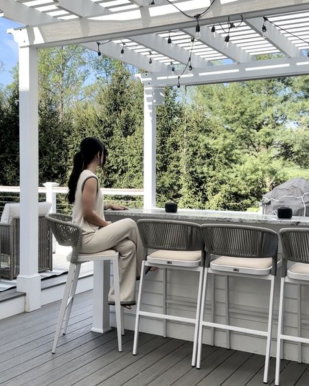 Modern, neutral outdoor barstools. Less than $200 per stool 

#LTKSaleAlert #LTKSeasonal #LTKHome
