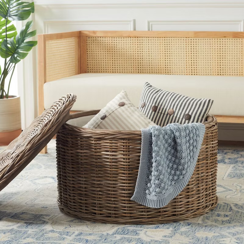 Jesse Wicker Storage Coffee Table  - Safavieh | Target