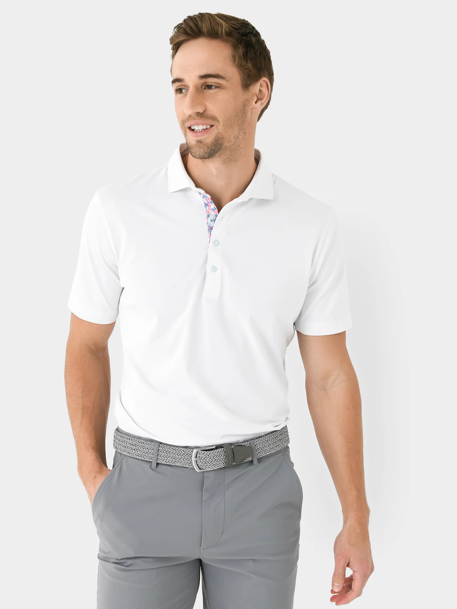 JOHNNIE-O
                      
                     Men's Seeley Solid Mesh Performance Polo | Saint Bernard