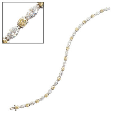 Marquise and Canary Round Bracelet | Fantasia by DeSerio