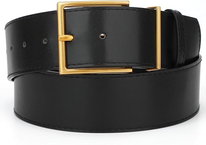 WHIPPY Women Wide Leather Waist Belts for Dresses Pants Fashion Leather Waistband for Women with ... | Amazon (US)