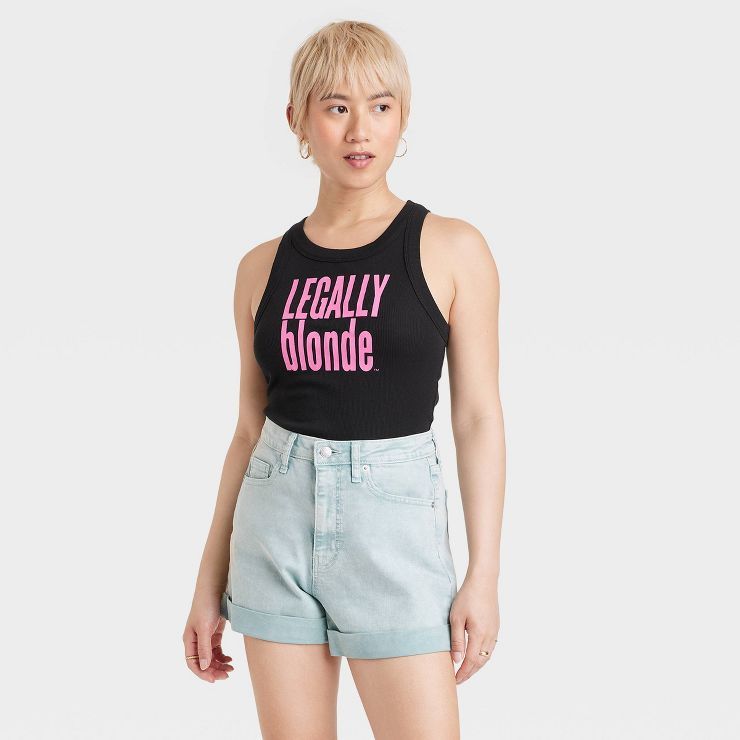 Women's Warner Bros Legally Blonde Graphic Tank Top - Black | Target