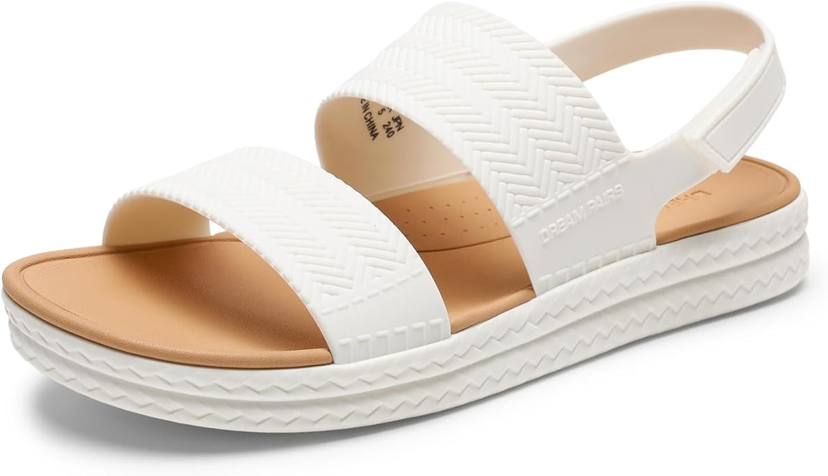 DREAM PAIRS Women Water Sandals Comfortable Flat Beach Platform Dressy Summer Walking Shoes | Amazon (US)