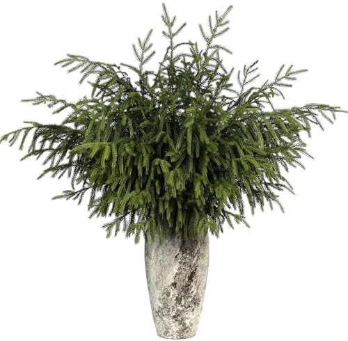 FOTEEWL Real Touch Norfolk Pine Branch - 36" Artificial Christmas Green Plants Branches Faux Gree... | Amazon (US)