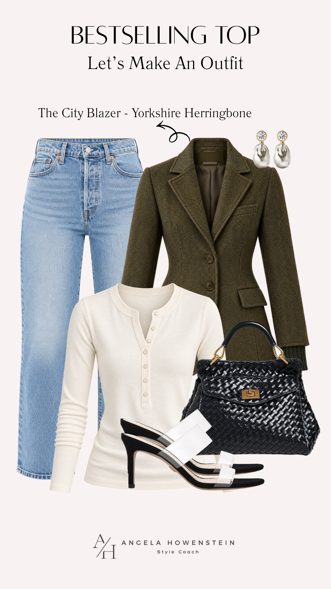 This bestseller blazer is such a classic! The Yorkshire herringbone adds beautiful texture and polish to a simple outfit of jeans and a Henley, while the olive tone makes it especially easy for fall. Add a black bag and heels for an outfit that can go from lunch to dinner.

👩‍💻 LTK PRO TIPS
❤️ Heart = Support my posts ;-)
🔖 Save = Get sale & restock alerts for the things you love!
📋 Lists = Keep favorites organized (List ideas: Christmas, Birthdays, and Vacations!)
📲 Share = Send lists and products to a friend (or your daughters like me).
💬 Comment = Ask me anything, and I’ll answer. ;-) 

 #LTKootd #LTKSeasonal #LTKOver40