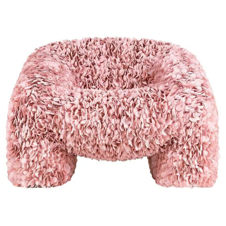 Moooi Hortensia Armchair in Petal Pink Upholstery | 1stDibs