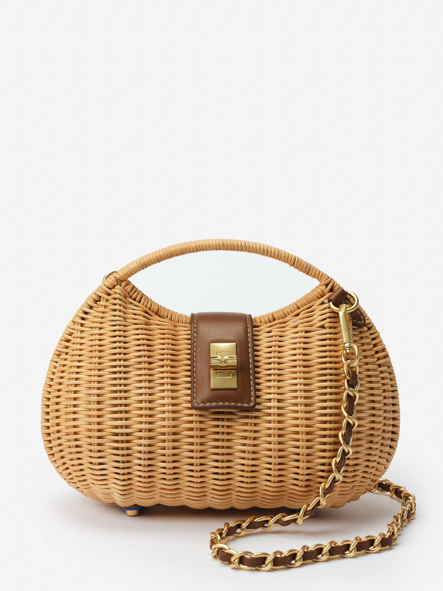 Saddle Solid Iris Wicker Handbag | Women's Handbags | J.McLaughlin | J.McLaughlin