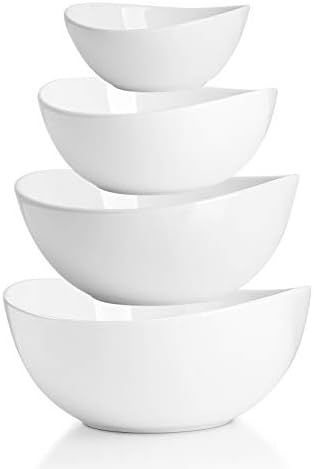 Sweese 105.401 Porcelain Bowls 10-18-28-42 Ounce Various Size Bowl Set - Set of 4, White | Amazon (US)