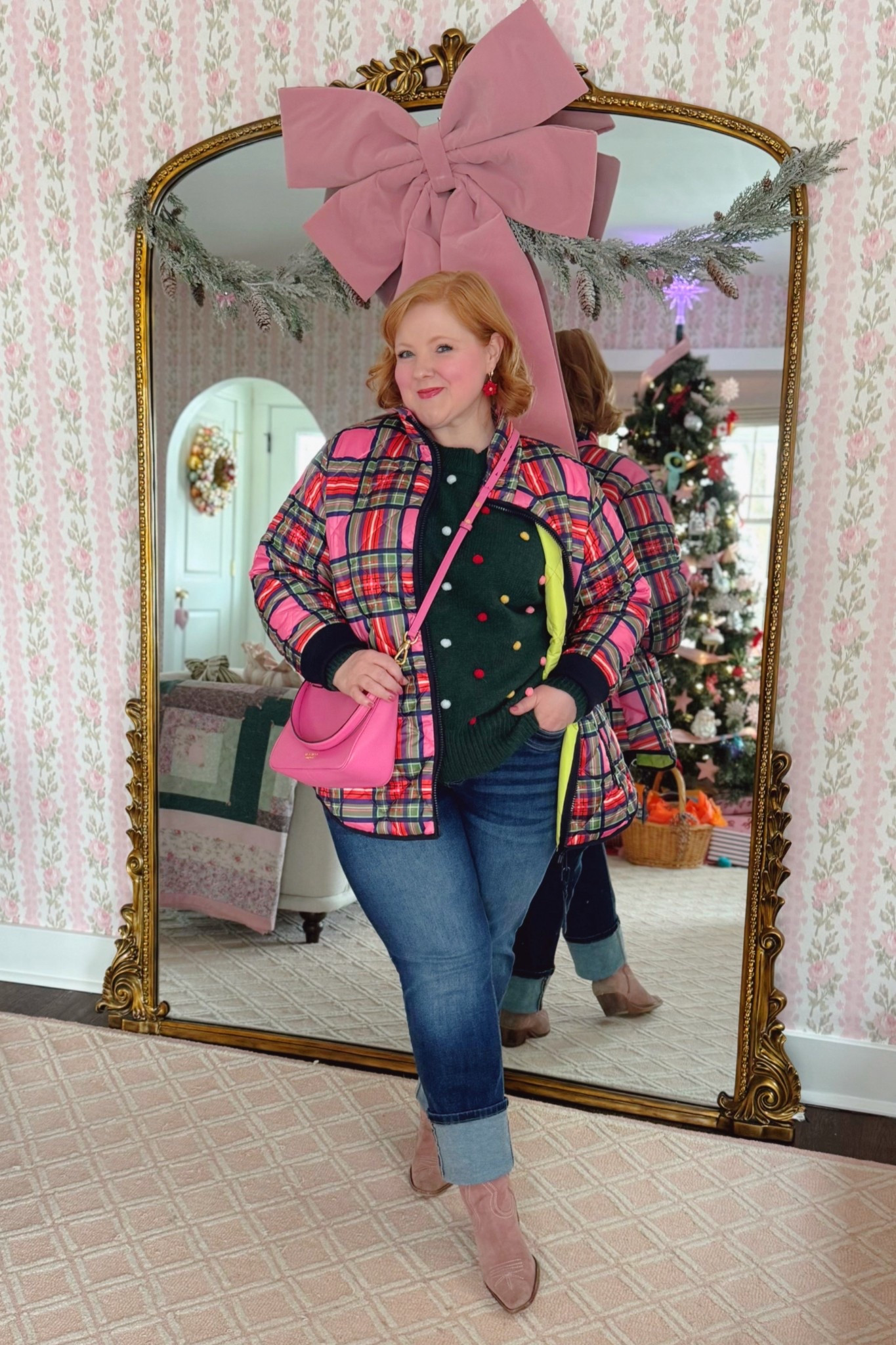 From around the house to out and about!🌈🎄Living in festive sweaters and jeans this holiday season. And reaching for this FUN plaid coat most every single day. Sometimes your outerwear IS the outfit, and that’s definitely the case with this @ullapopkenusa plaid jacket. It looks like Kate Spade or Talbots or Biden to me, which means it looks more expensive than it is. You can shop it for $72 with my code WWWULLA.



#LTKPlusSize #LTKootd #LTKHoliday