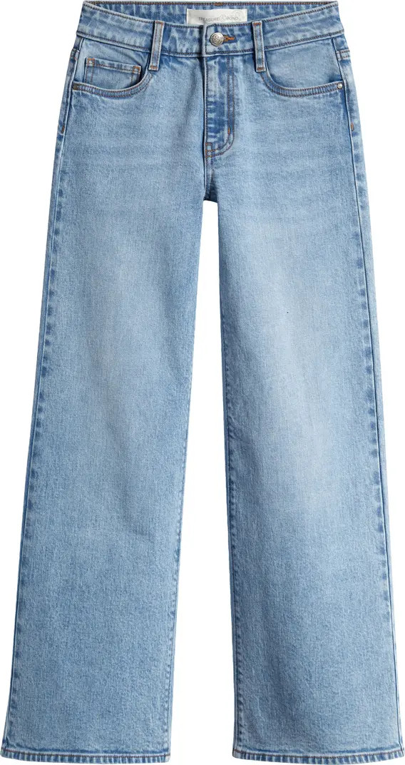 Kids' Stretch Denim Wide Leg Jeans | Nordstrom
