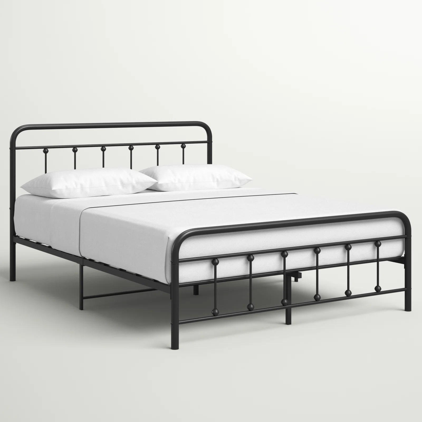 Rosalind Wheeler Platform Metal Bed Frame Foundation Headboard Footboard Heavy Duty Steel Slabs |... | Wayfair North America
