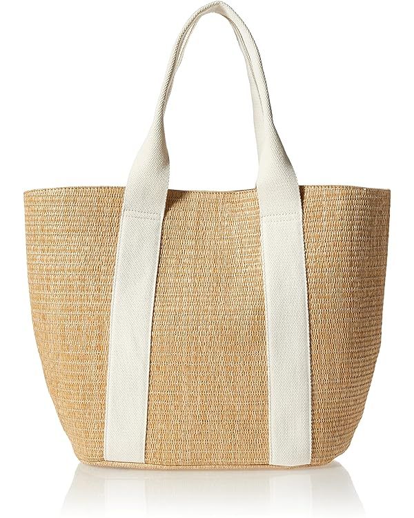 The Drop Tracy Large Canvas Detail Straw Tote | Amazon (US)