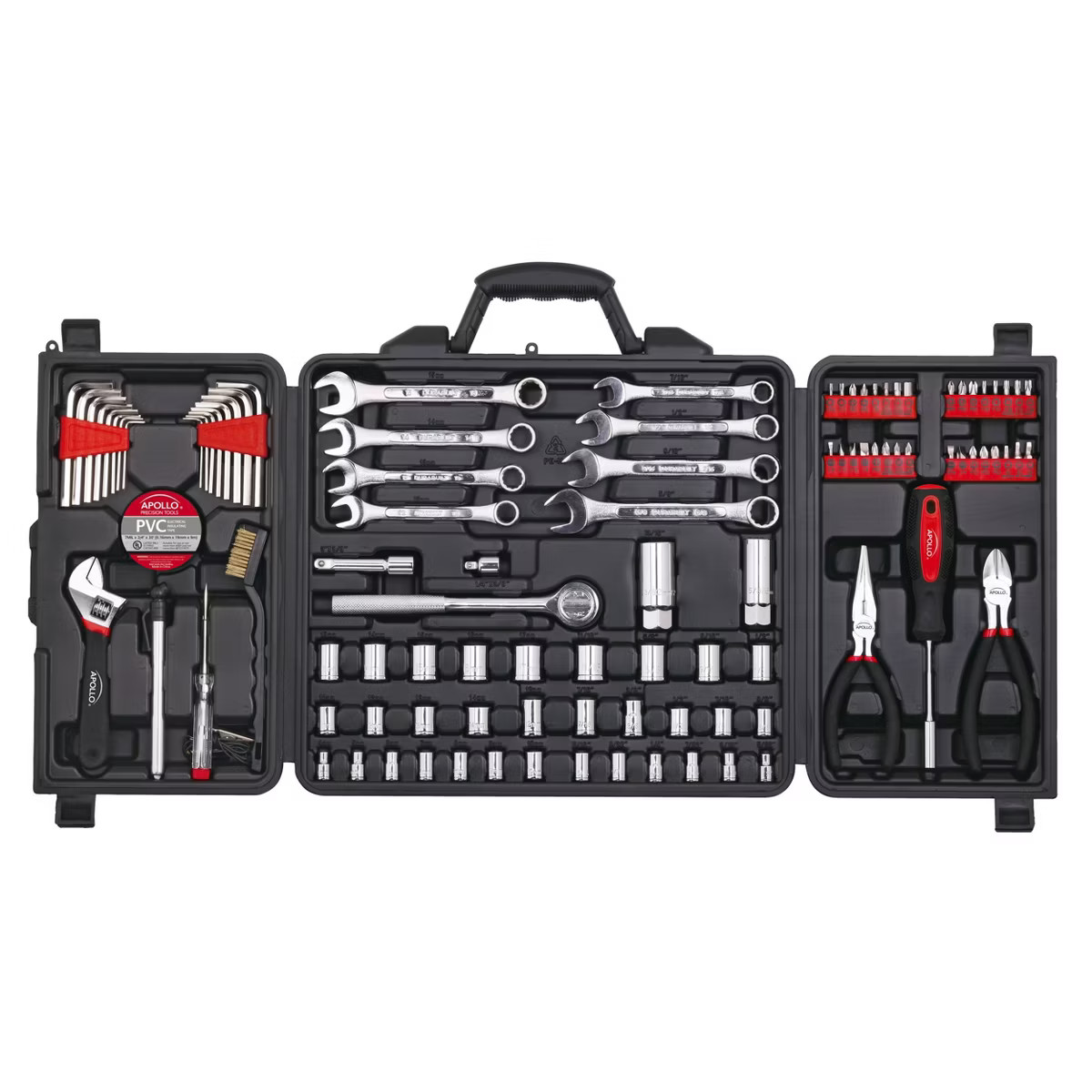 Apollo Tools 101pc Mechanics Tool Kit DT0006 Red | Target