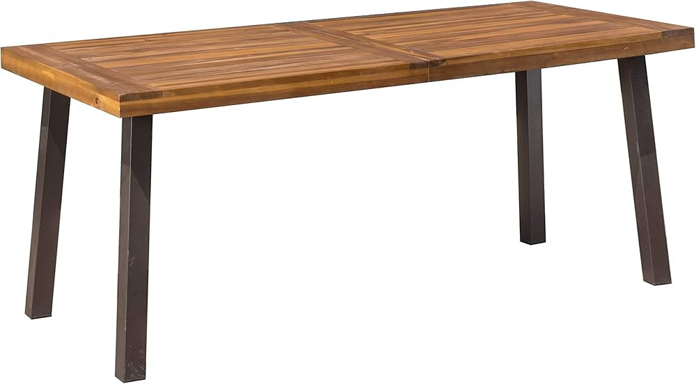 Christopher Knight Home 298192 Spanish Bay Acacia Wood Outdoor Dining Table | Perfect for Patio |... | Amazon (US)