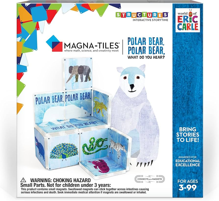 CreateOn Magna-Tiles polar bear, What Do You Hear? eric carle (The Very Hungry Caterpillar) Set, ... | Amazon (US)