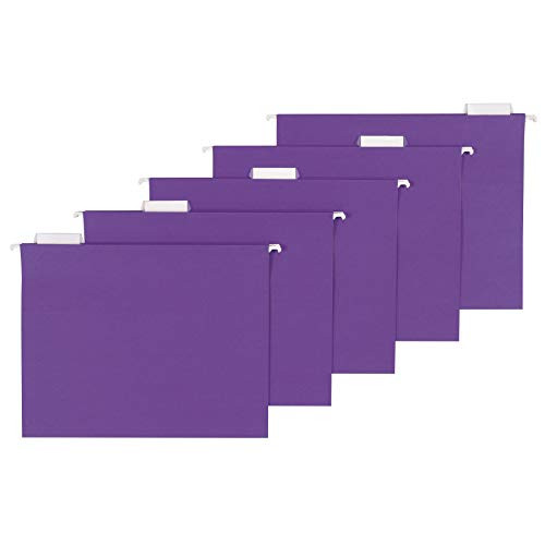 Amazon Basics Hanging Folders, Letter Size, Violet, 25-Pack | Amazon (US)