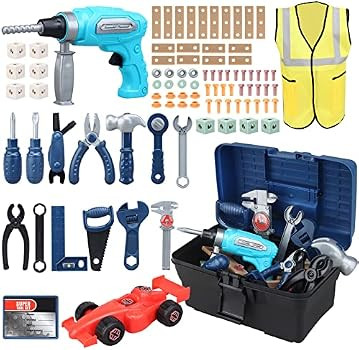 admisia Tool Play Toys Set for Kids , Take Apart Tool Toys, 92PCS Play Construction Tool Toys for Bo | Amazon (US)