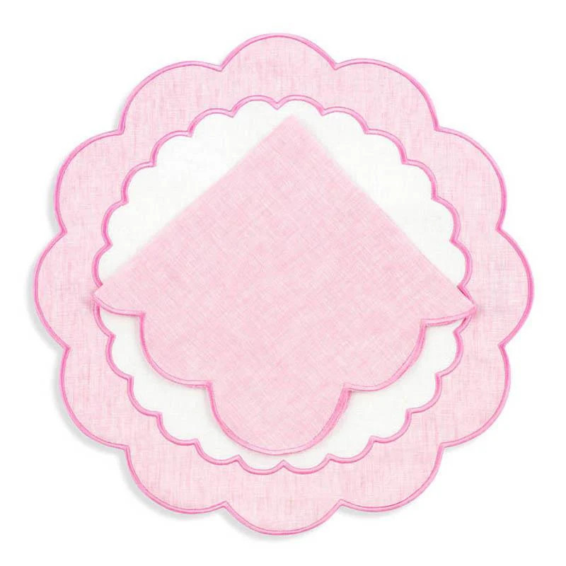 Colette Linen Placemat - Pink | Christian Ladd Home