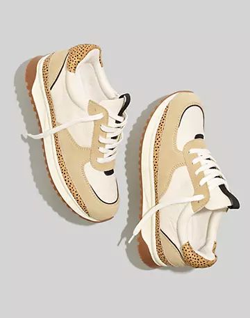 Kickoff Trainer Sneakers in Leather and Spot Dot Calf Hair | Madewell