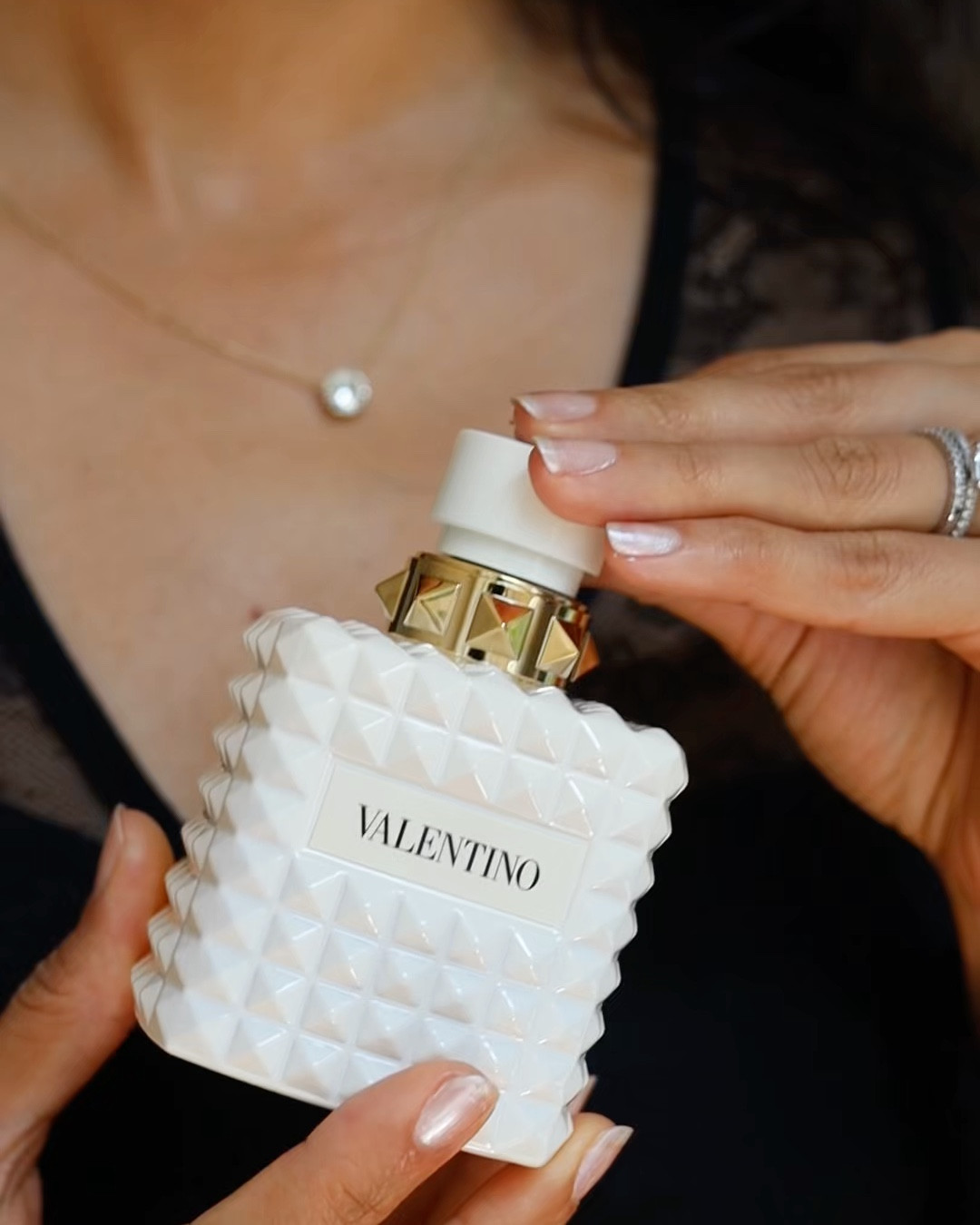 An indulgence of warmth and sweetness 🤍 @valentino.beauty  Born in Roma Limited Edition Ivory. A FLORAL AMBERY ORANGE FLOWER creation, wrapped in ivory lacquer with golden accents.

🌸 Top Note: Fresh green mandarin & orange blossom accord
🍬 Heart Note: Fluffy marshmallow accord
🌿 Base Note: Sensual Madagascar vanilla & musk
✨ Key Notes: Orange blossom, marshmallow, musk & vanilla

The bottle pays tribute to the iconic Valentino Rockstud—a pyramidal design inspired by Roman architecture. A Maison Valentino signature, the Rockstud transforms classics into icons, just as it adorns the doors and walls of Roma. Ivory elegance with an edge. ✨


#LTKParties #LTKBeauty